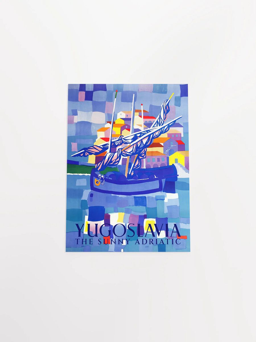 Yugoslavia. The sunny Adriatic (English version, 1953) — retro vintage travel poster product image (10)