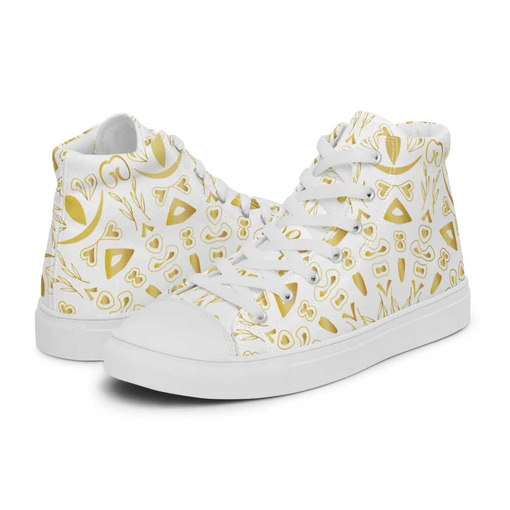 Golden Mandala High Top Canvas Shoes product image (10)