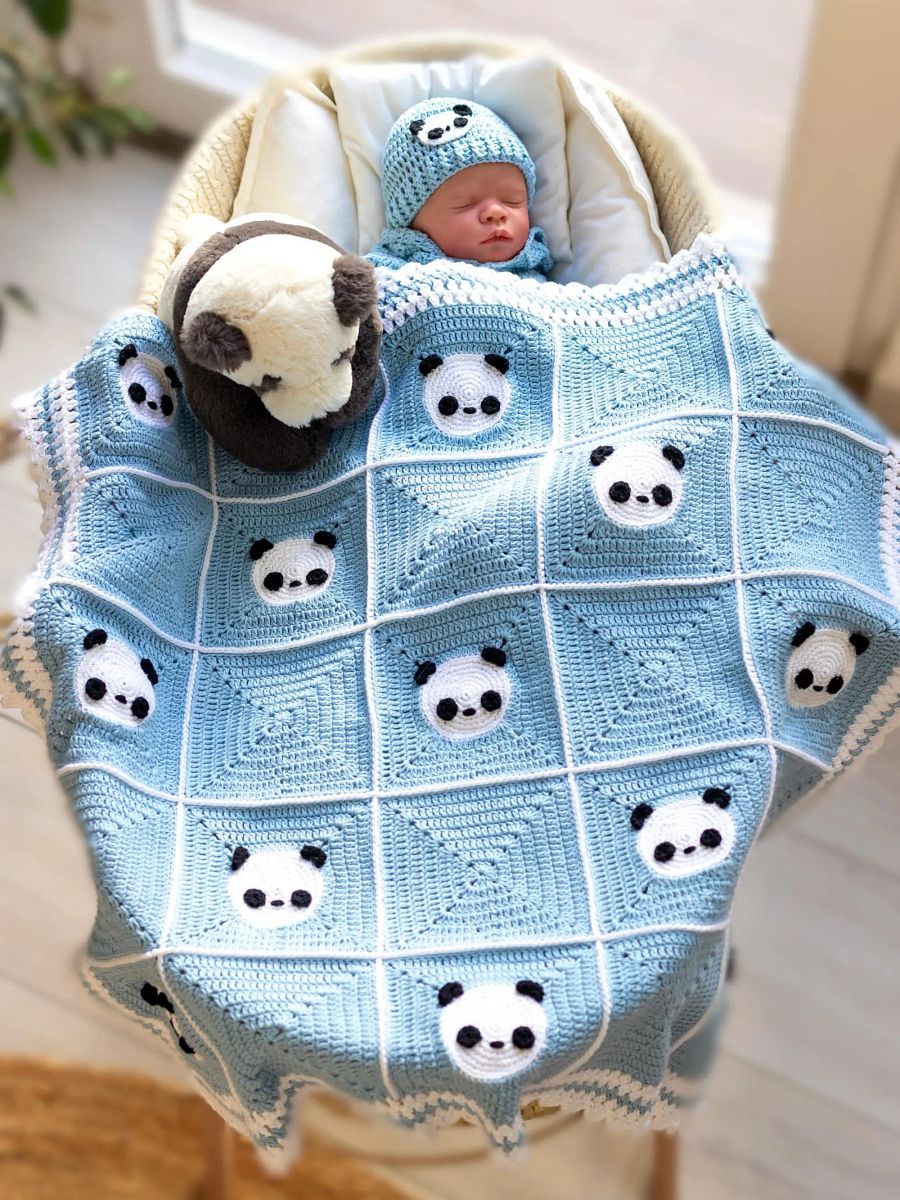 Crochet Pattern: Panda Baby Blanket product image (3)