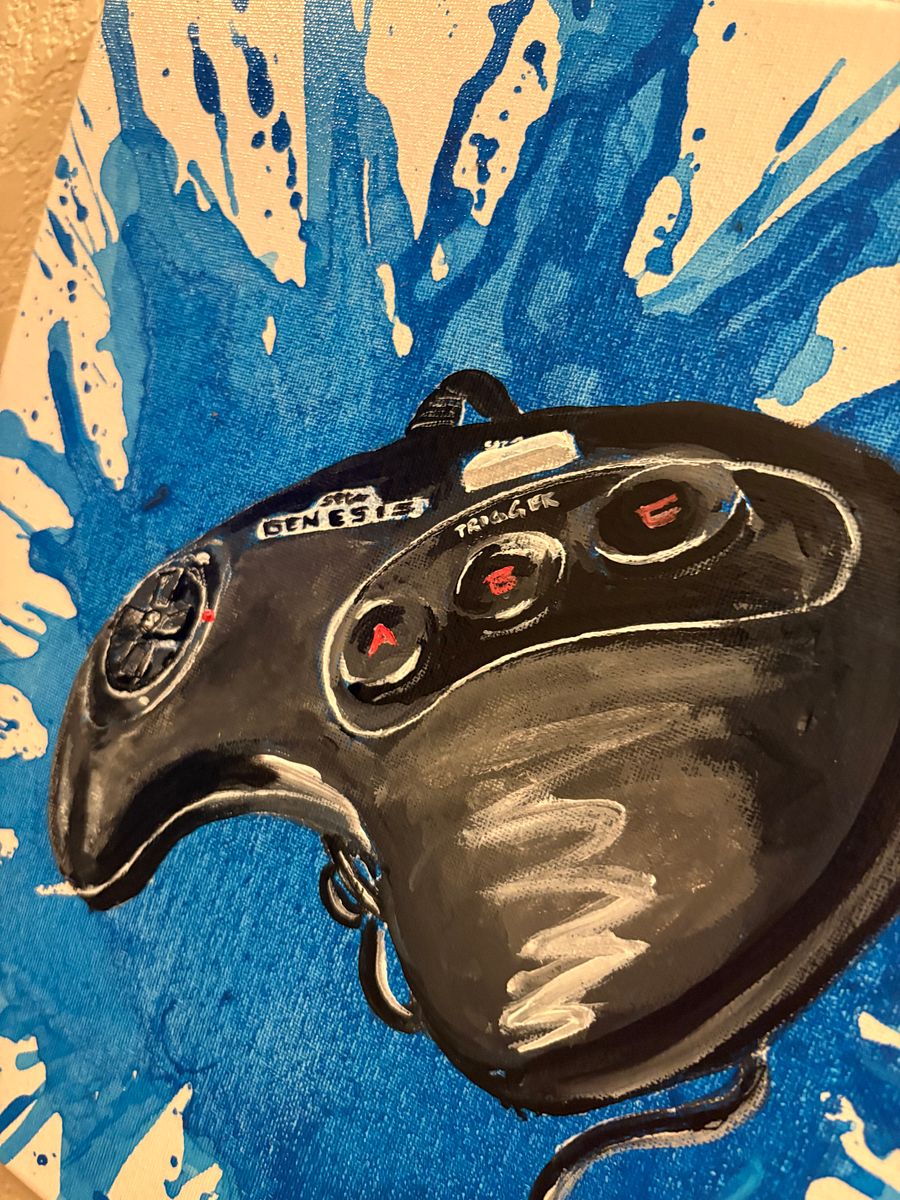 Hand painted “A New Challenger” Controller Splatter Painting product image (3)
