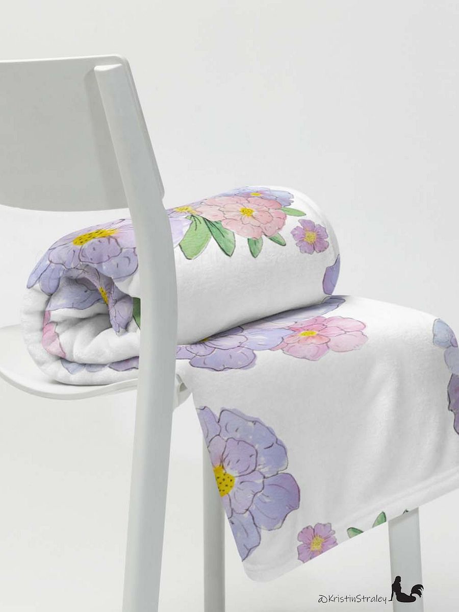 Lavender Flower Bouquet Fleece Throw Blanket product image (4)