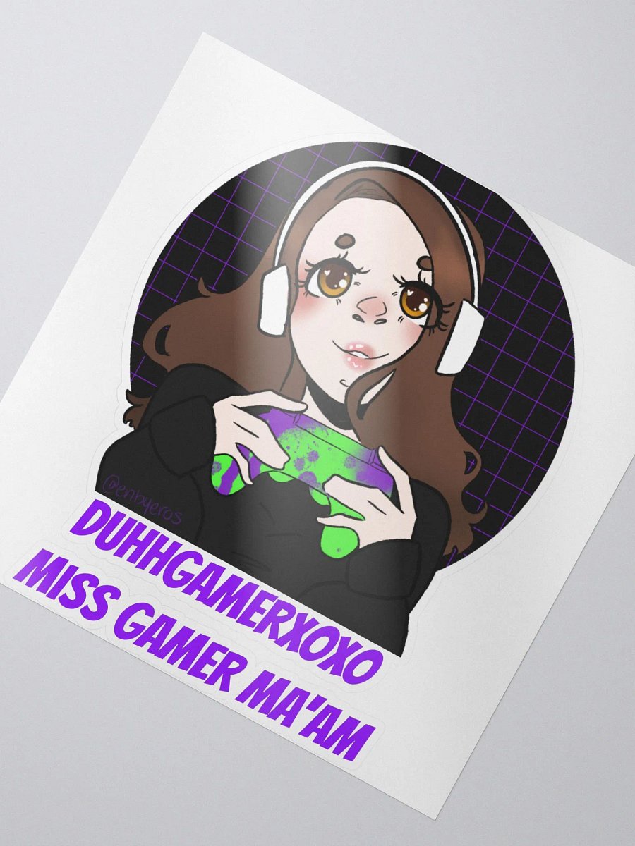 DuhhGamerXOXO/Miss Gamer Ma'am Sticker - Purple Text product image (2)