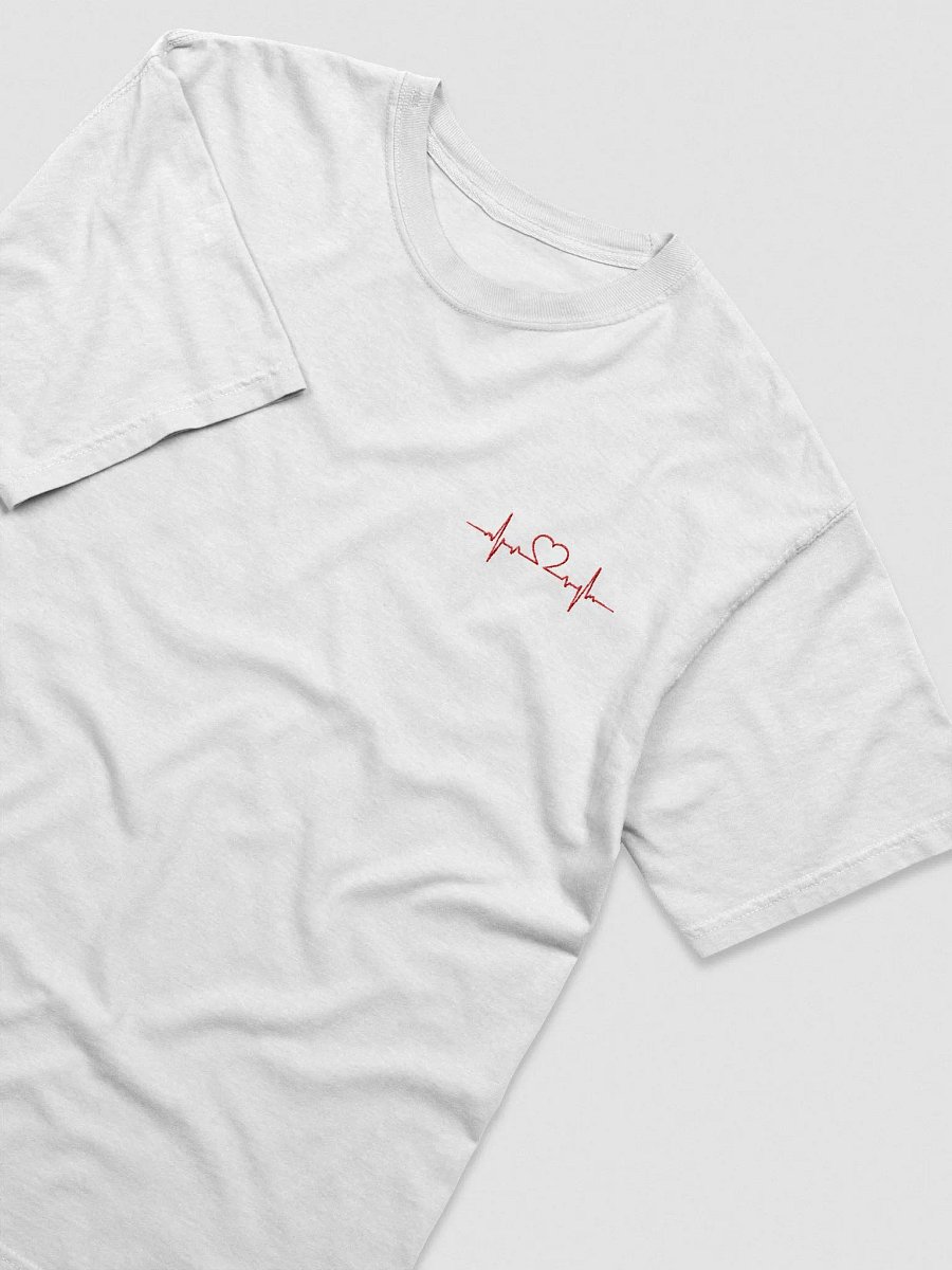Outline Heartbeat Embroidered T-Shirt for Him product image (7)