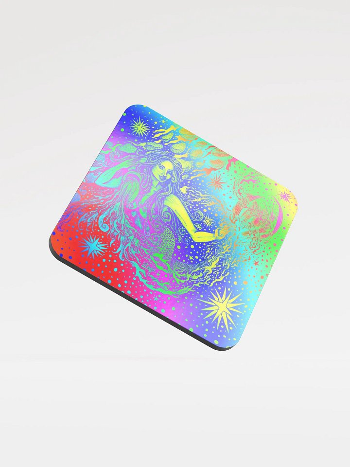 Limited edition Full Rainbow Aquarius Zodiac coaster product image (1)