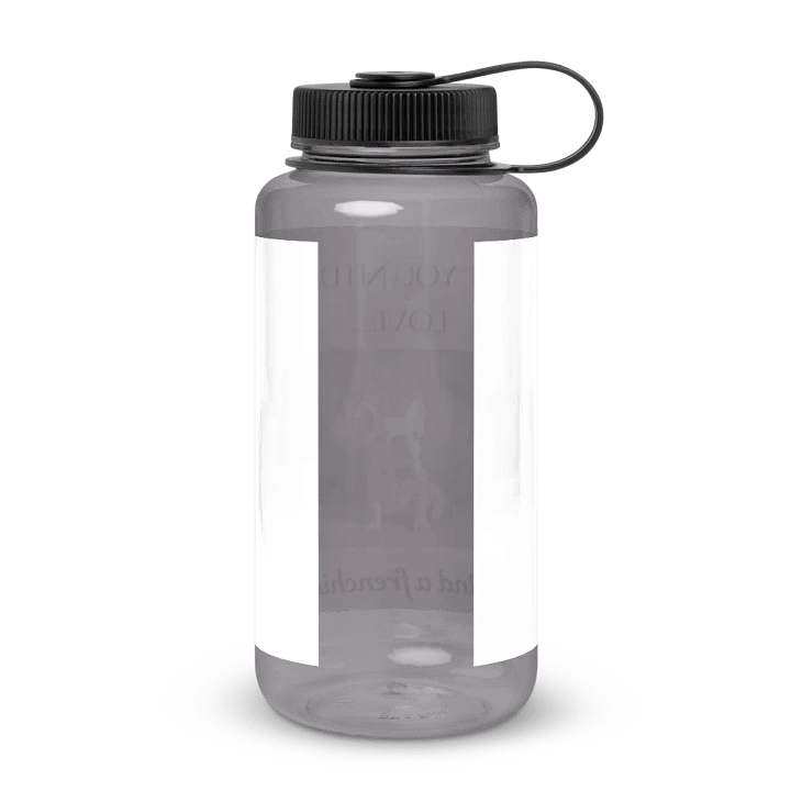 “All you need is love and a Frenchie” water bottle product image (2)