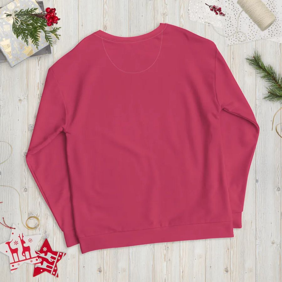 Plain Ruby Red True Summer Unisex Recycled Polyester Heavyweight Premium Sweatshirt by Treasure Pie product image (12)
