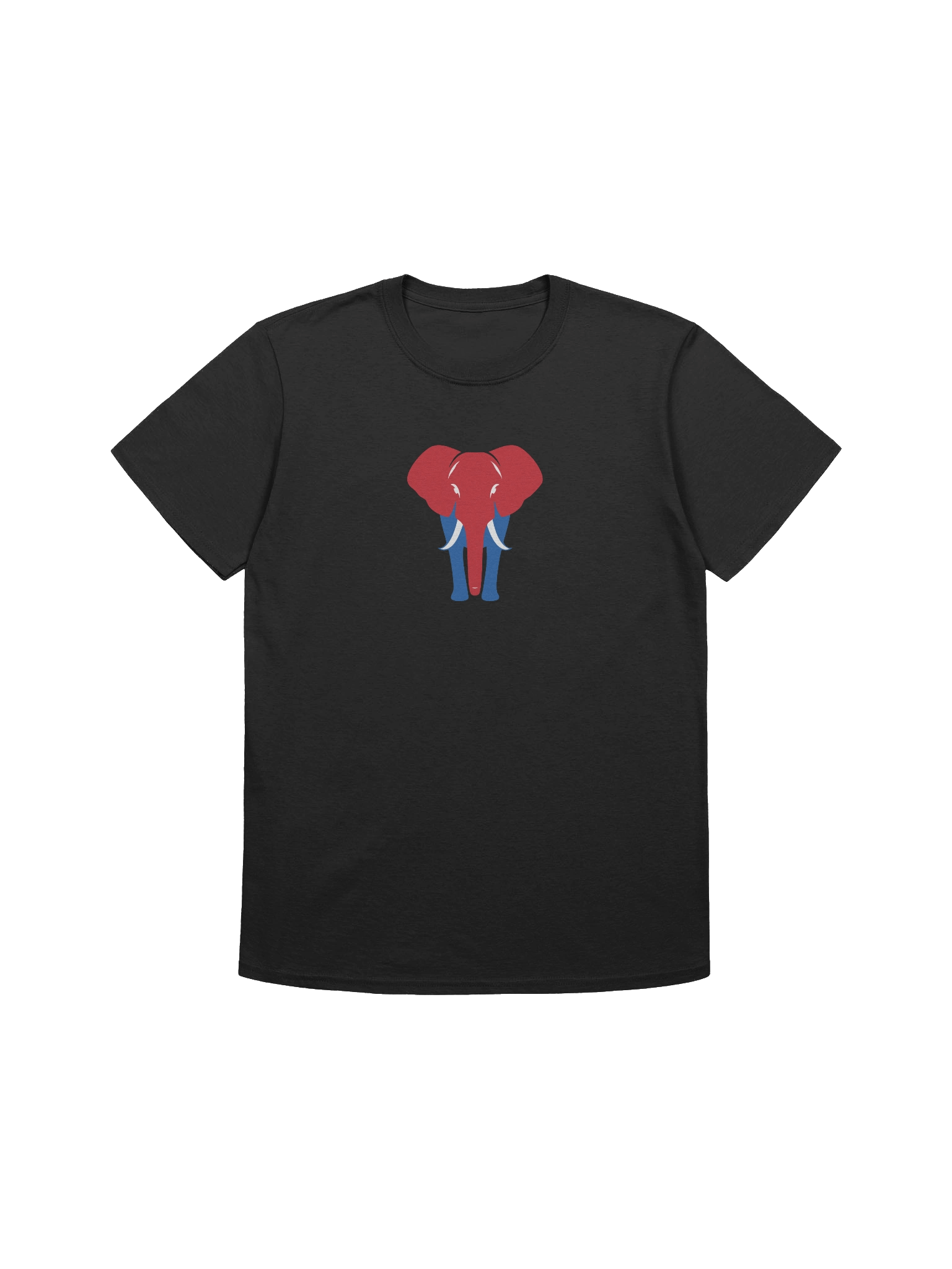 Royal Red Blue Elephant Silhouette T-Shirt product image (1)