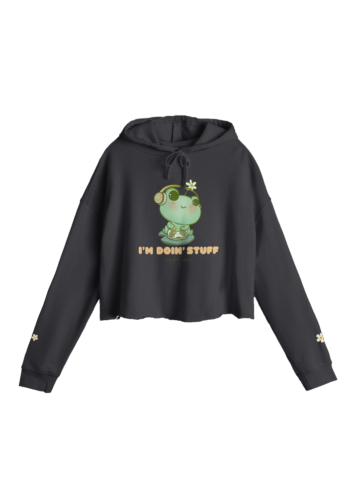 I'm Doin' Stuff Cropped Lightweight Hoodie product image (1)