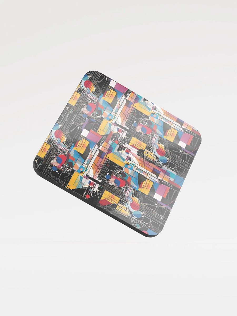 Kadinsky inspired cork coaster for arty moms dads and friends product image (1)