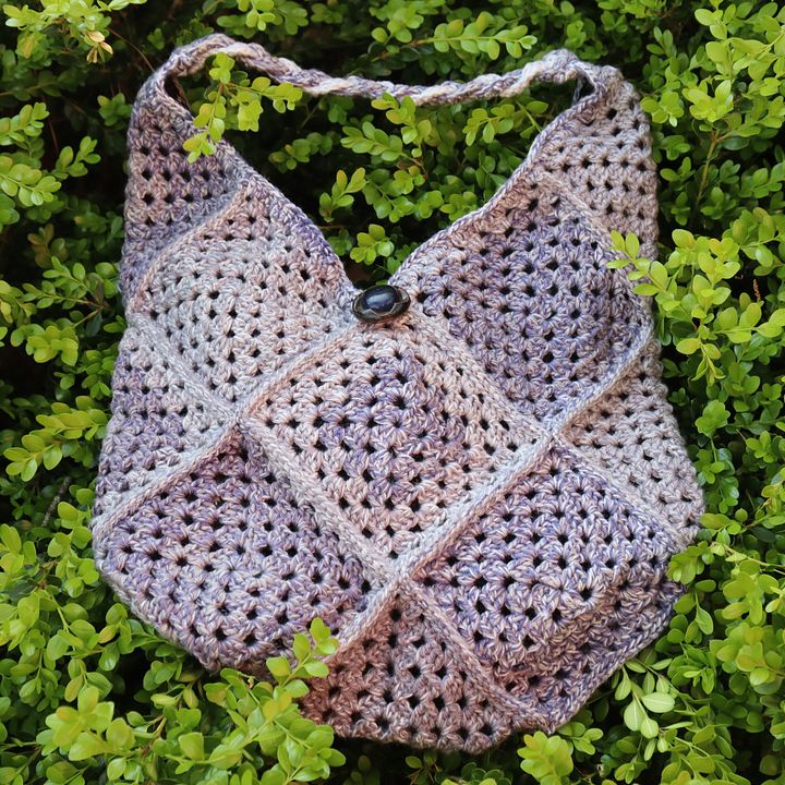 Cool Gray Oversized Crochet Tote - Handmade and One of a Kind product image (1)