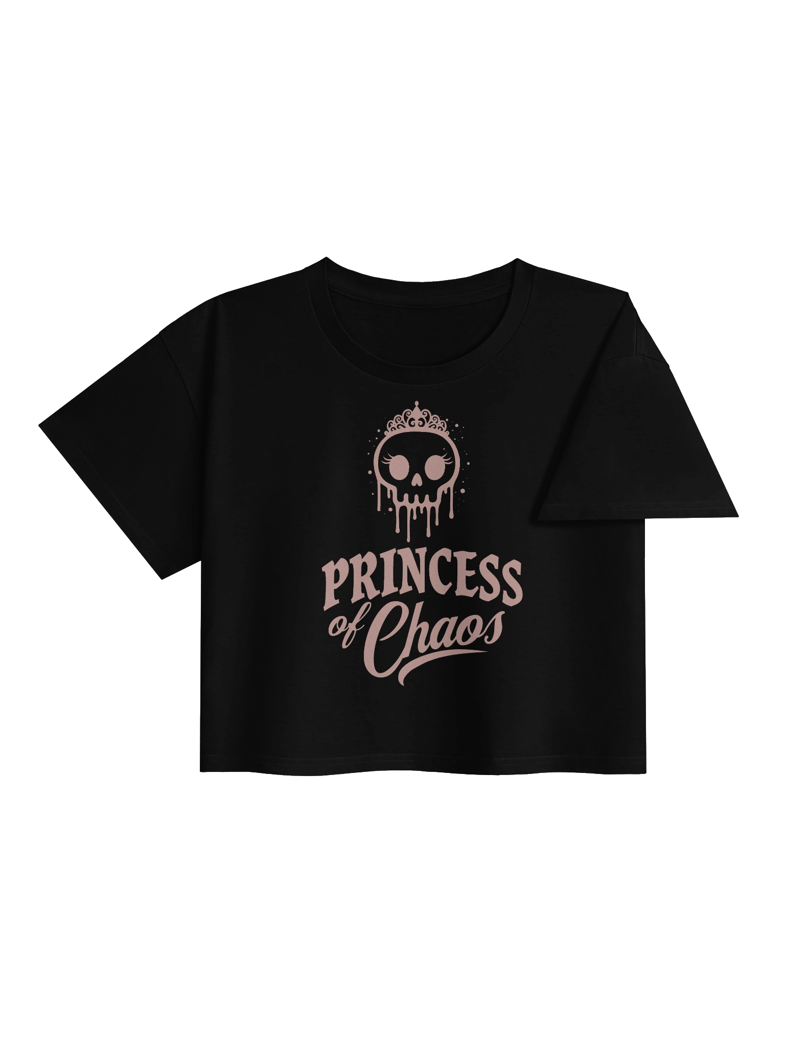 Princess of Chaos Skull Cropped Tee - Pink product image (4)