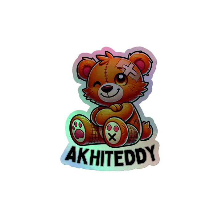 Winking Teddy Holographic Sticker Set product image (2)