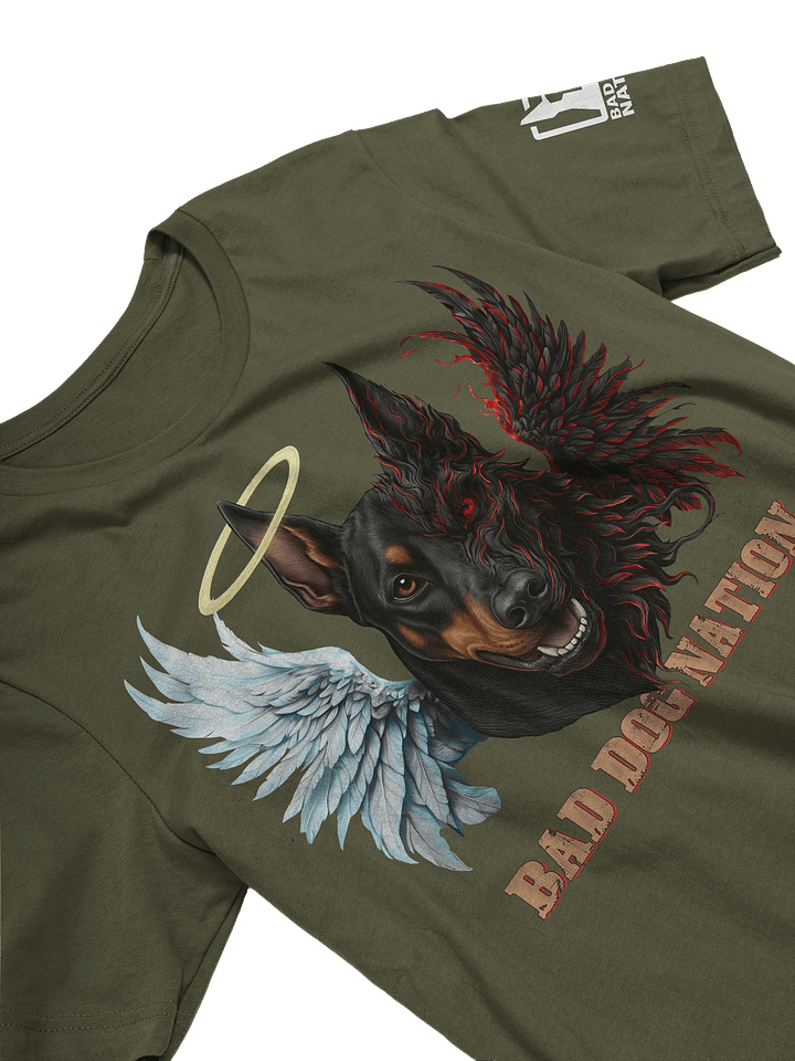 GOOD AND EVIL Doberman - PREMIUM ADULT UNISEX T-SHIRT ***NEW LARGER PRINT product image (5)