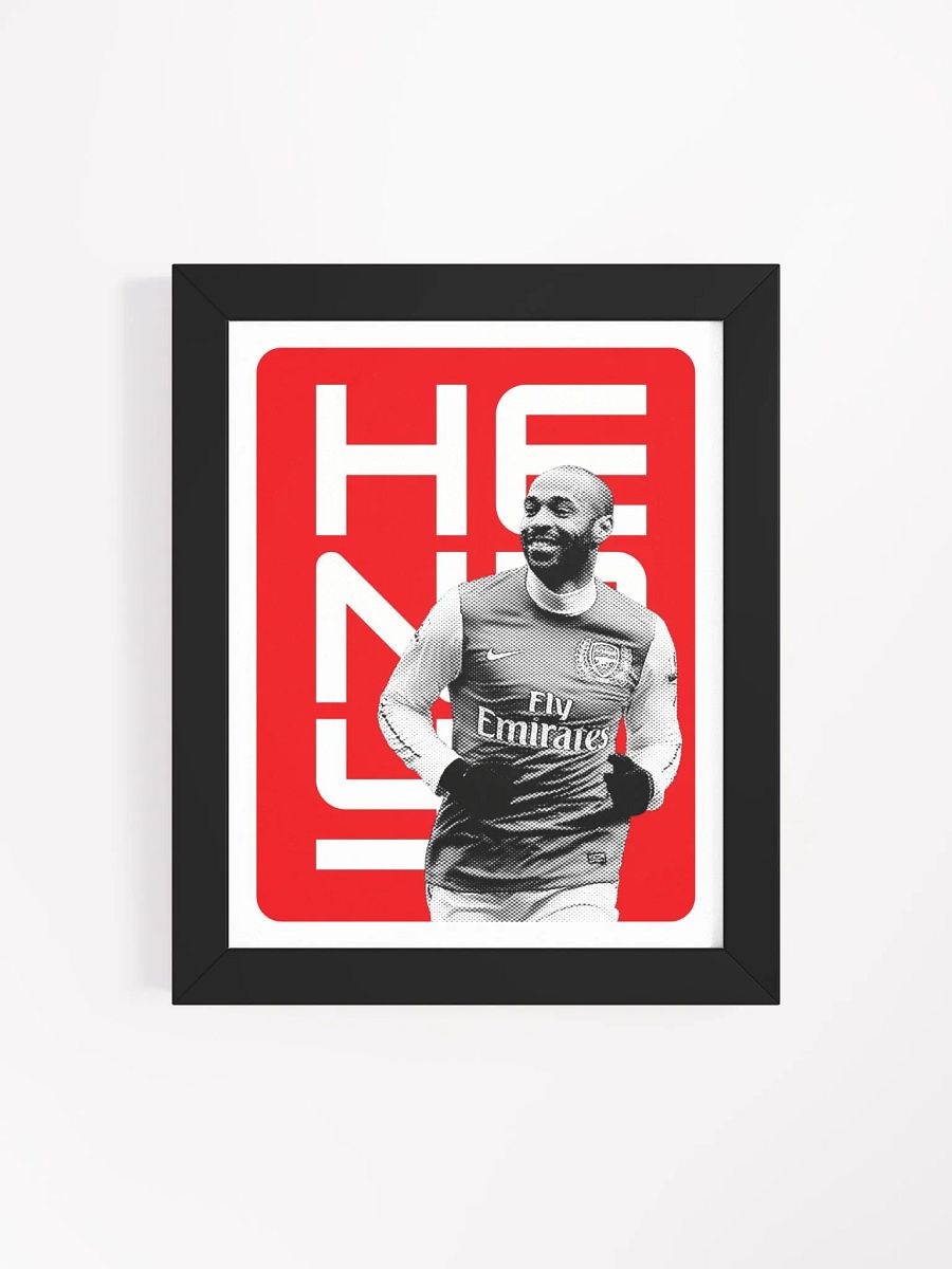 Thierry Henry BW Arsenal Name Art Framed Print product image (3)
