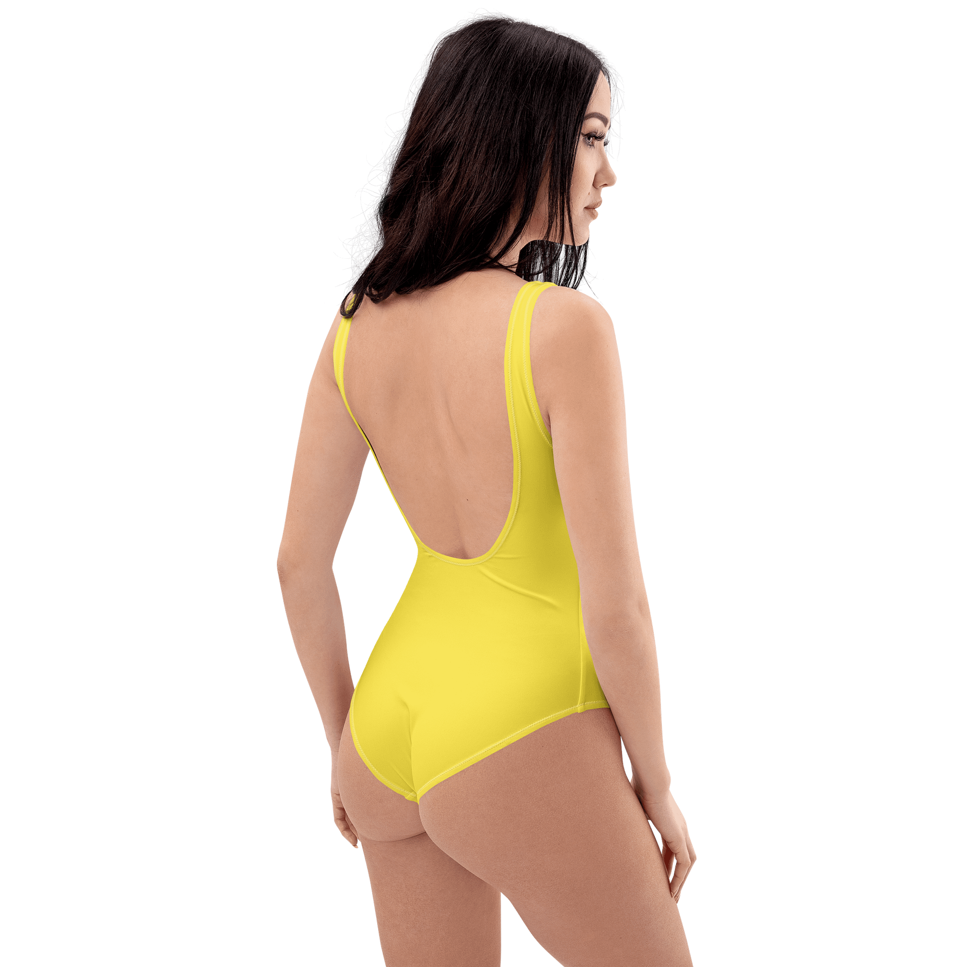 Taxi Cab Yellow Solid Color Retro Inspired Women's One Piece Swimsuit product image (8)