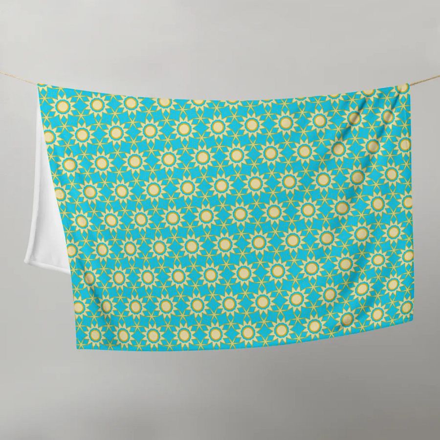 Celestial Sun & Stars Seamless Patterned Throw Blanket product image (11)