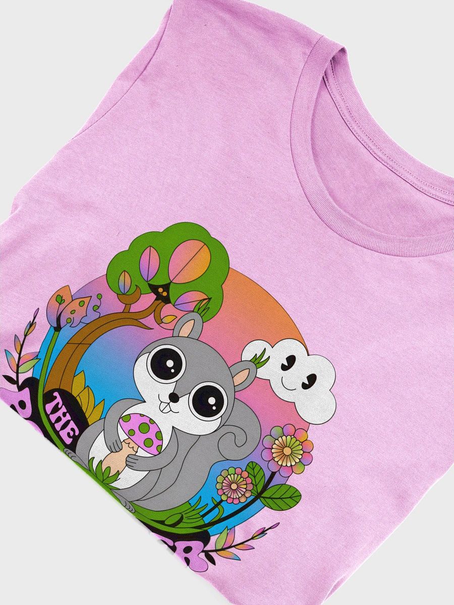Supersoft and flattering lightweight tee: The Pookster in la la land with mushrooms and smiley clouds! product image (5)