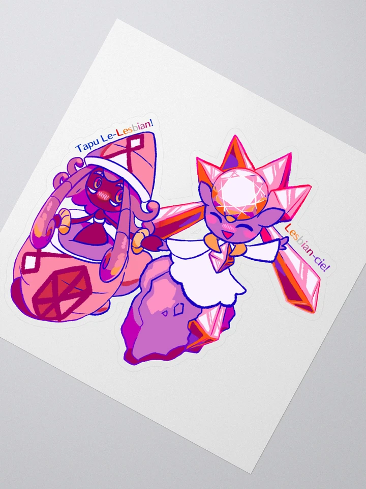 Tapu Le-Lesbian and Lesbian-cie Girlfriends Sticker! product image (2)