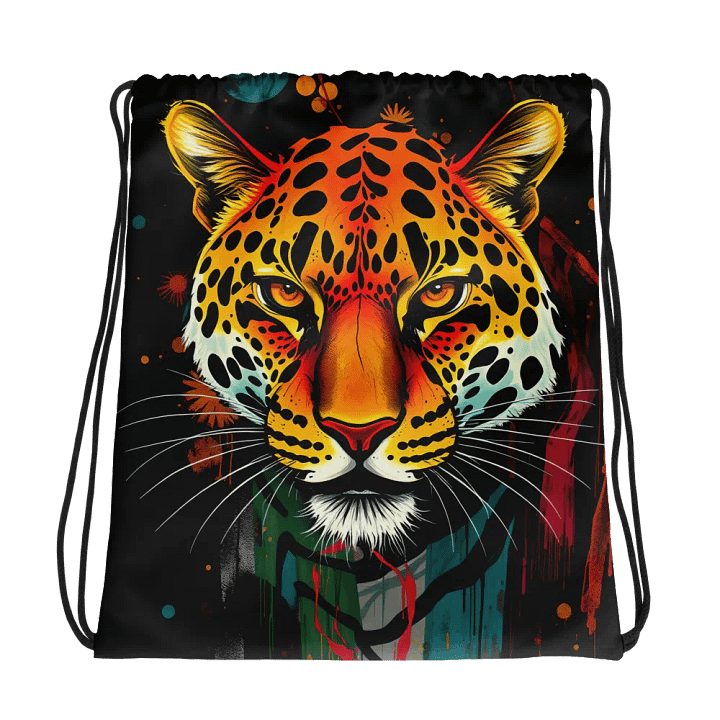 Vibrant Leopard All-Over Drawstring Bag product image (1)