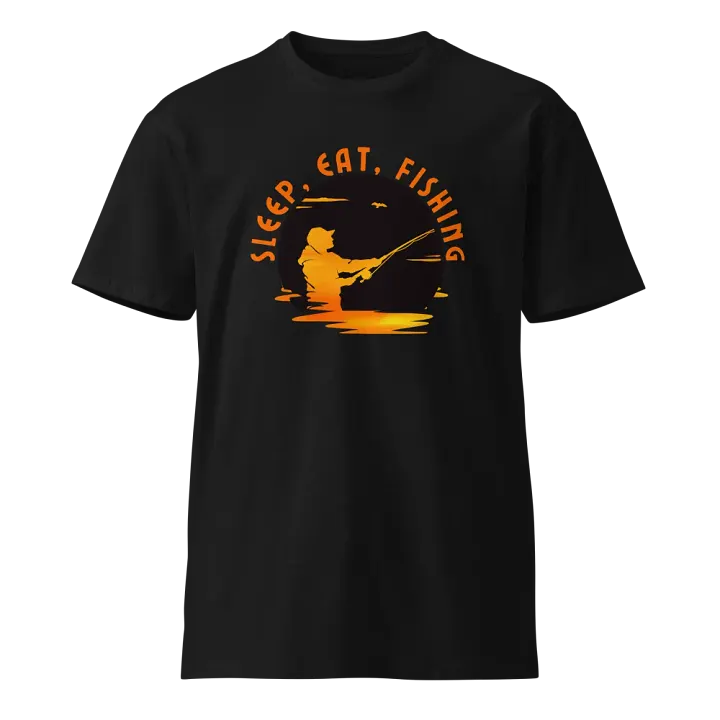 Sleep, eat, Fishing - Unisex Premium T-Shirt product image (1)