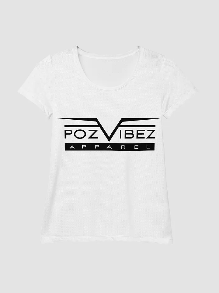 [PozVibez Apparel] Women's White Athletic T-shirt product image (2)