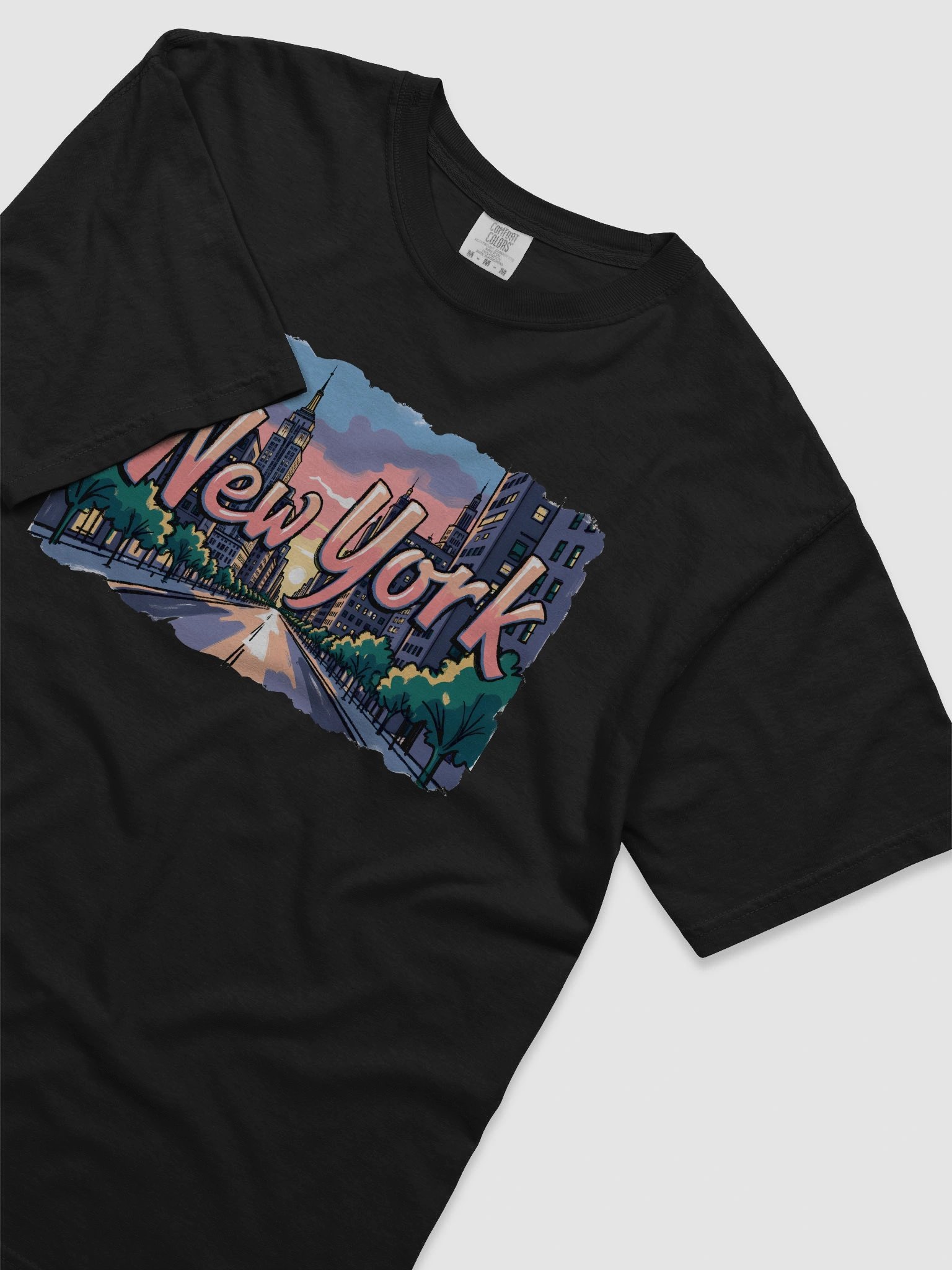 Vibrant New York Street Art Print Heavy weigh T-Shirt product image (49)