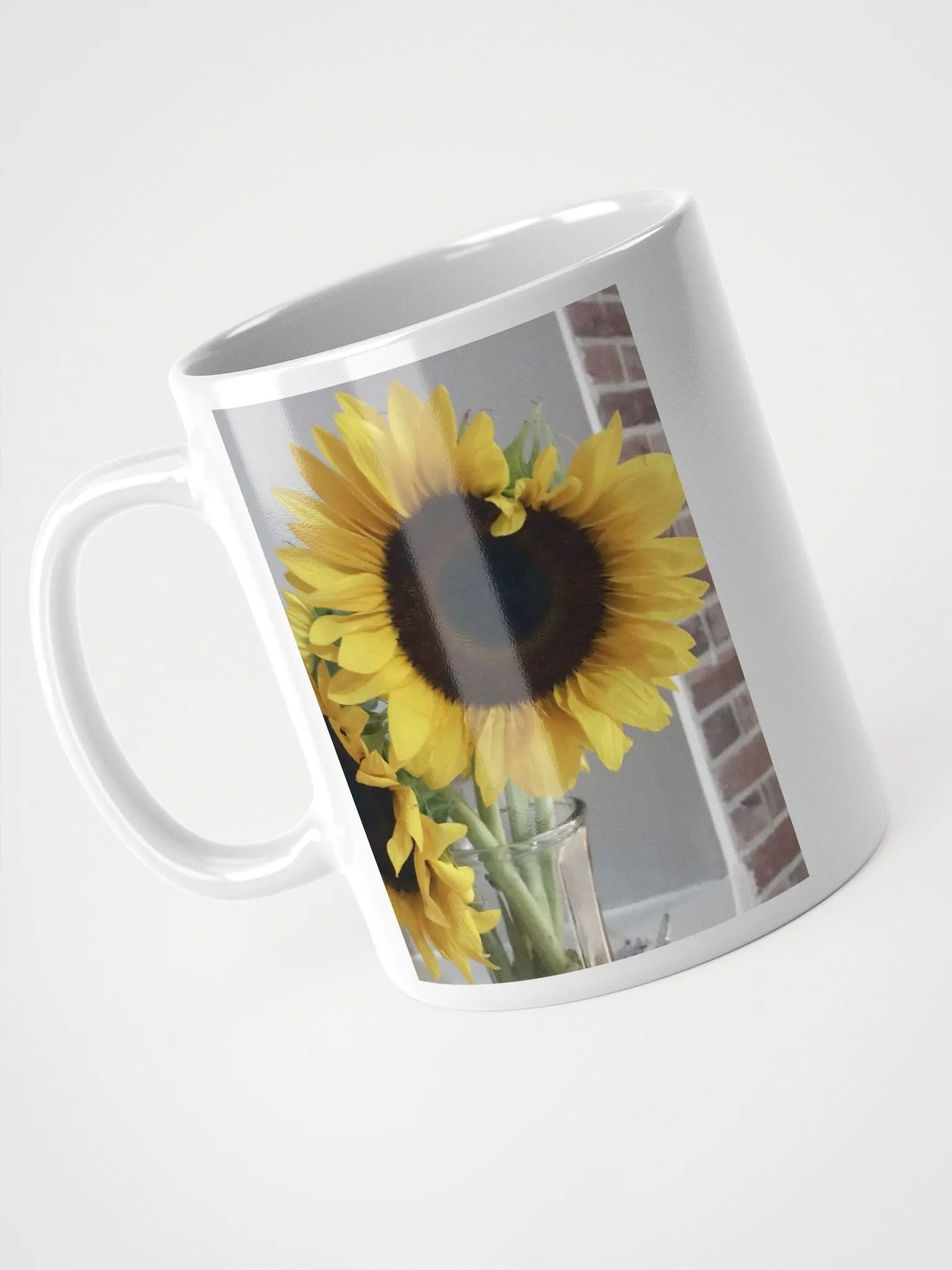 Sunflower Photo White Glossy Mug product image (3)