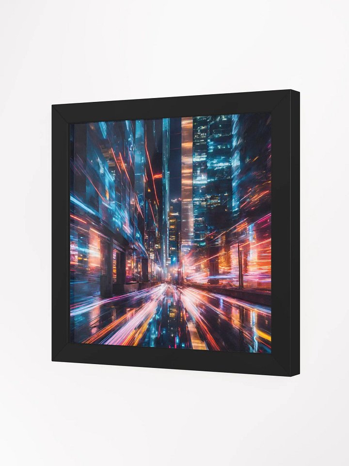 Cityscape and Neon Lights Series #4; Eco-Friendly Matte Poster Art product image (21)