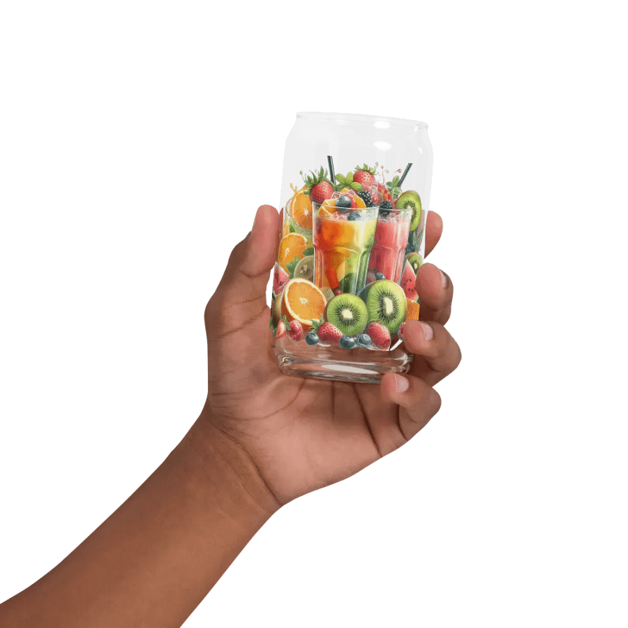 Fruit juice and fresh fruit -01-Can-Shaped Glass product image (3)