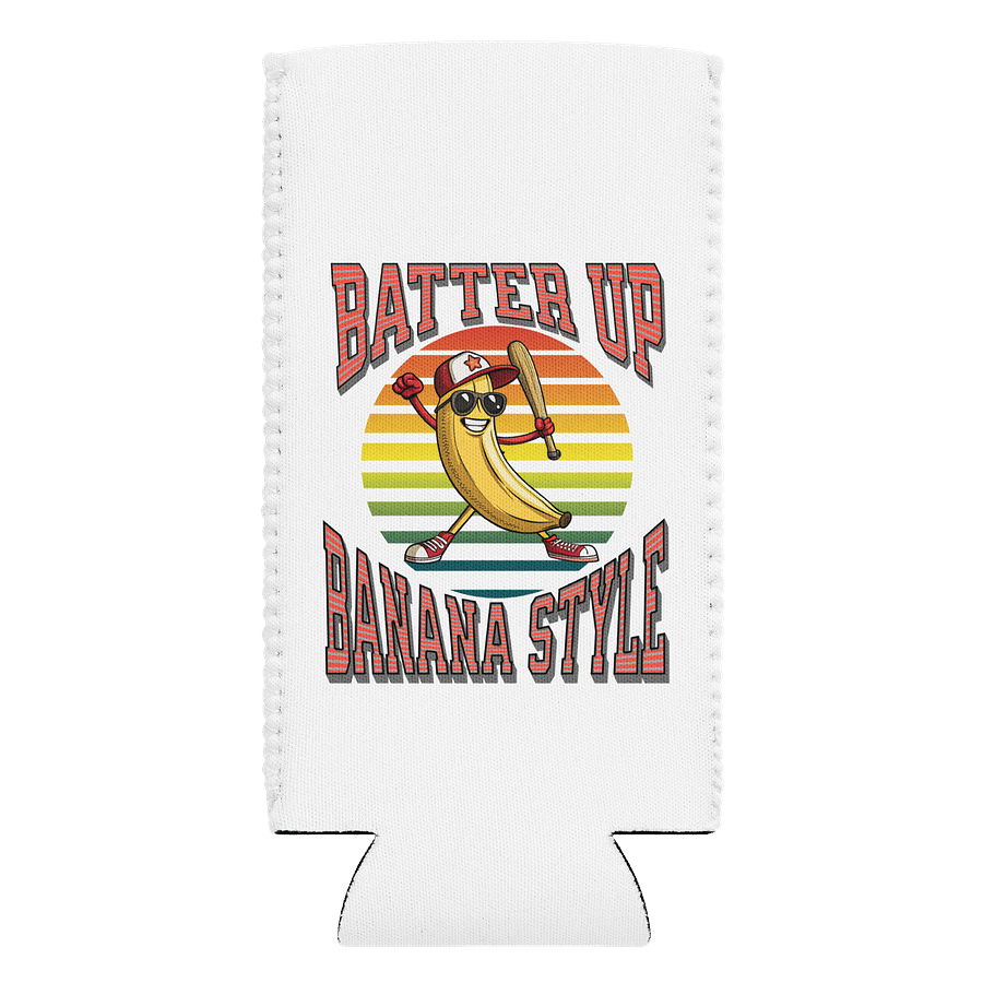 Batter Up Banana Style Baseball Retro Can Cooler product image (2)