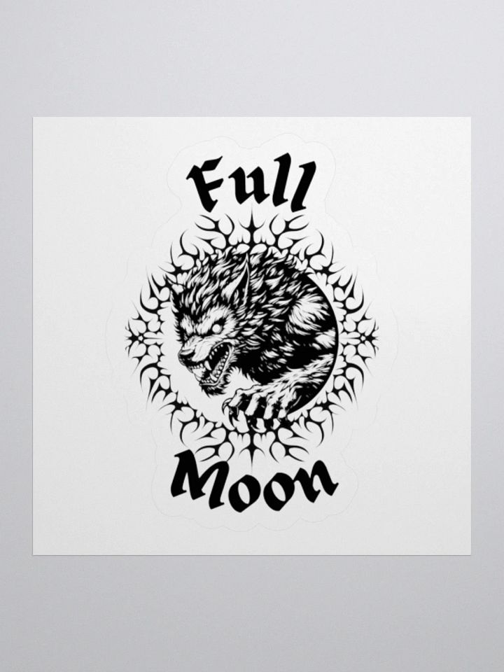 Full Moon Wolf Kiss Cut Stickers product image (4)