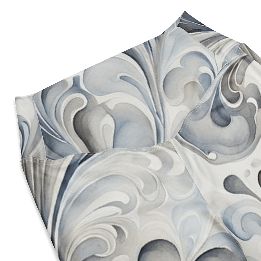 Gray Fractals Flare Leggings product image (8)