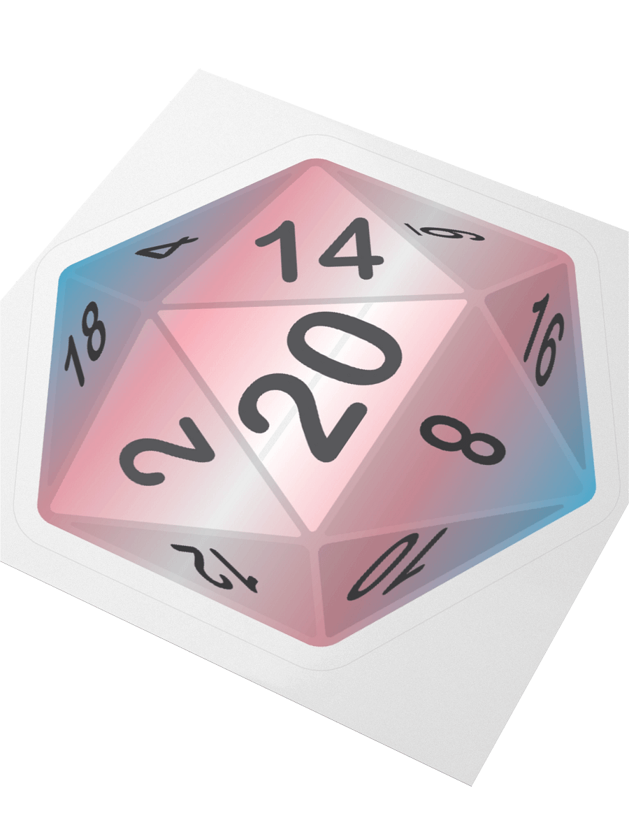 Trans Pride D20 Sticker product image (7)