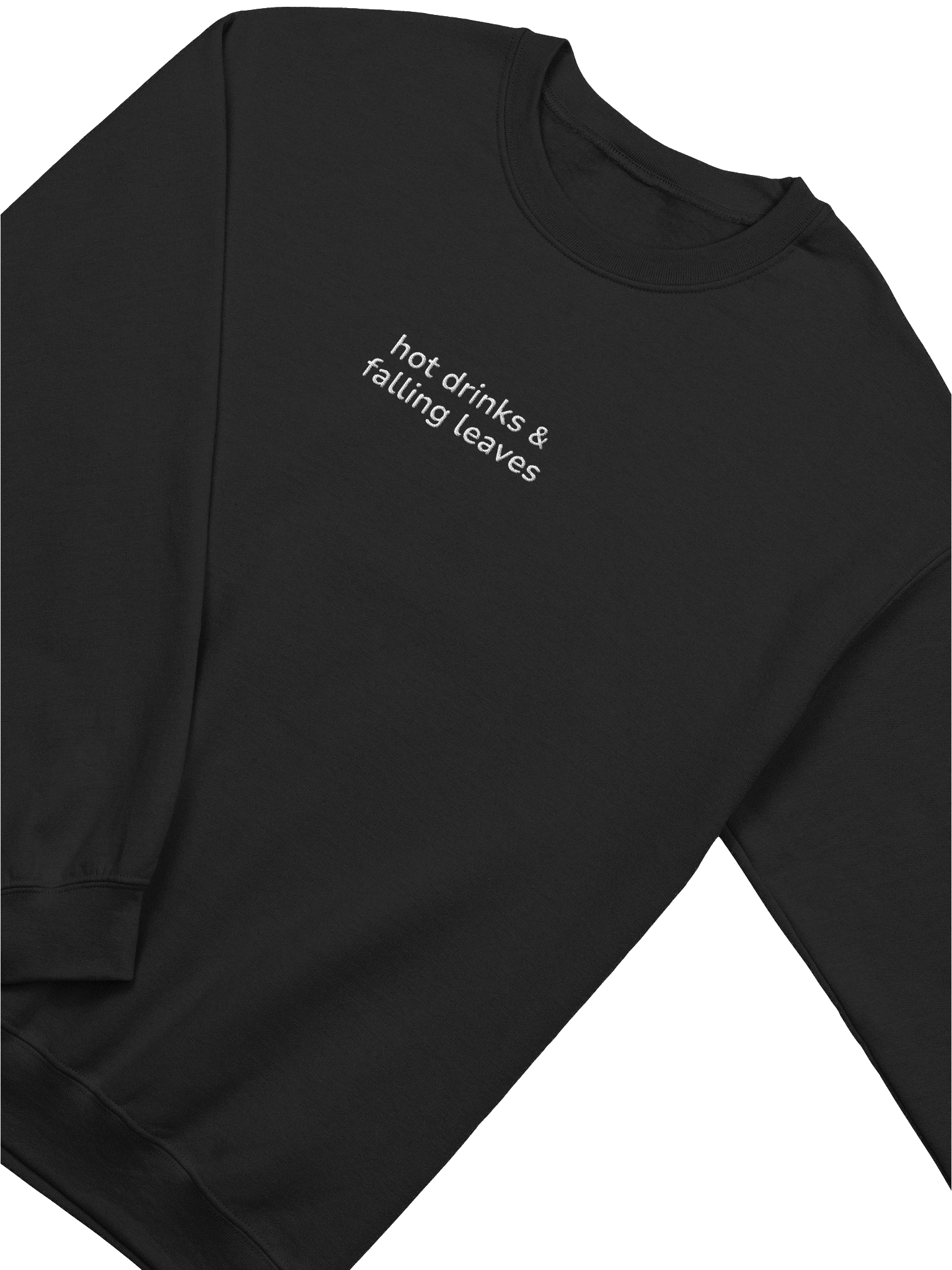 hot drinks & falling leaves embroidered sweatshirt product image (25)