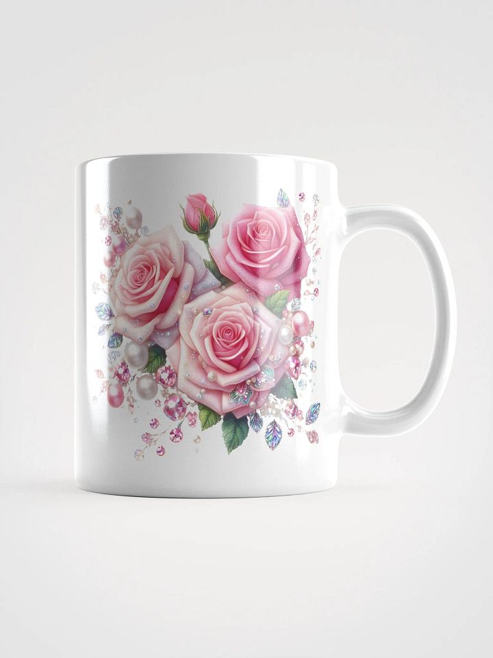 Roses Mug, Floral Mug, Rose Valentine's Day Mug, Pink Rose Teacup, Botanical Mug Floral Decor, Gift for Girlfriend Mom Nana Gigi product image (1)