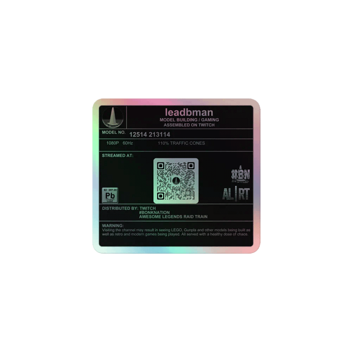 Holographic TV Information Sticker! product image (1)