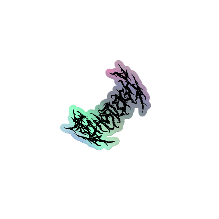 Holographic Gh0stleigh Metal Stickers product image (1)