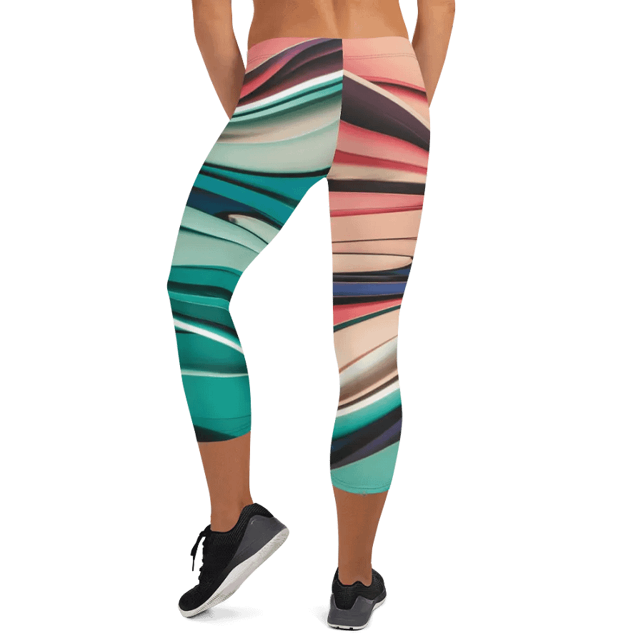 TDS Music Women's Capri Leggings with Abstract Geometric Print (XS-XL) product image (9)