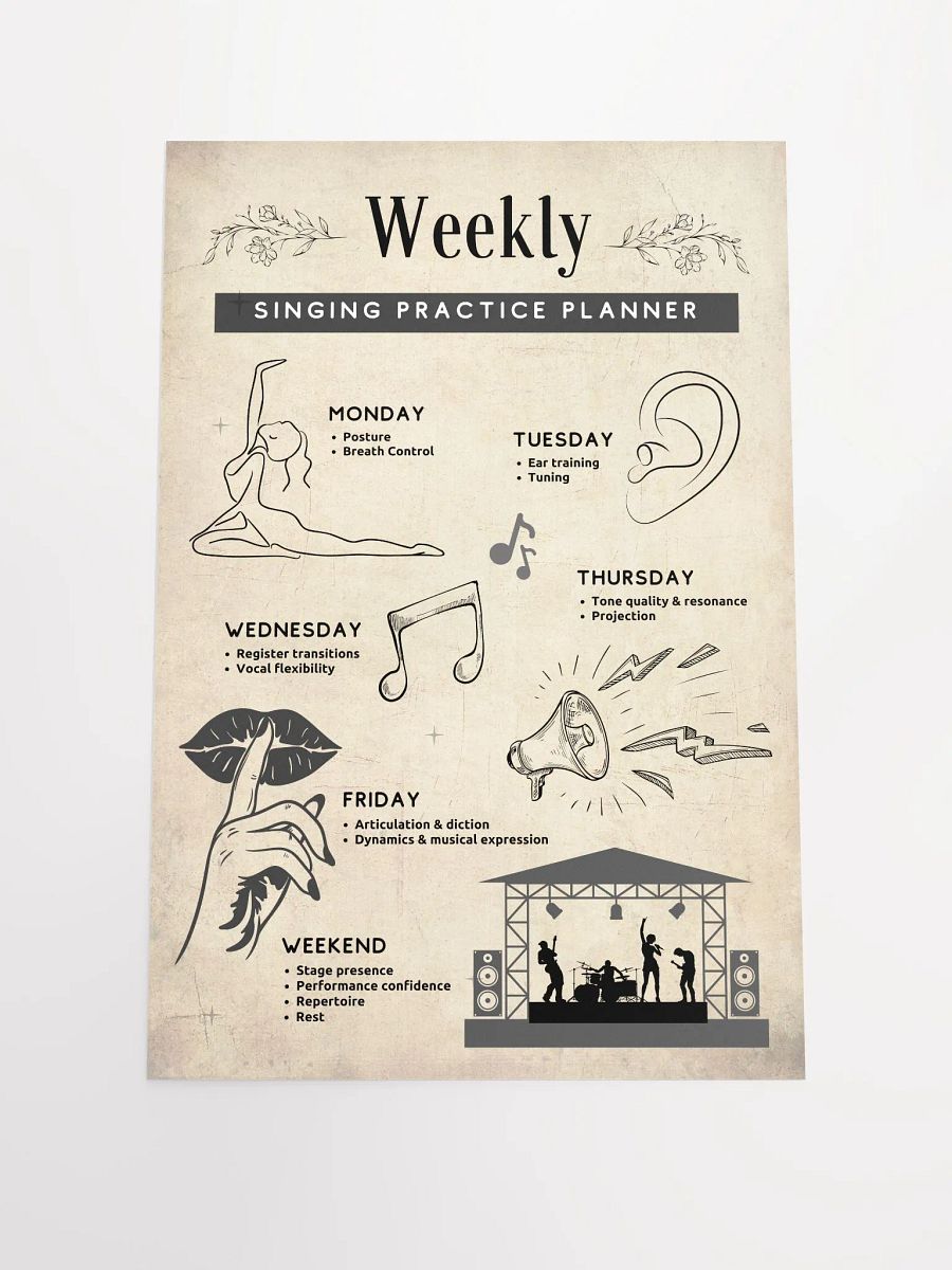 Singing Practice Planner 12'' x 18'' product image (2)