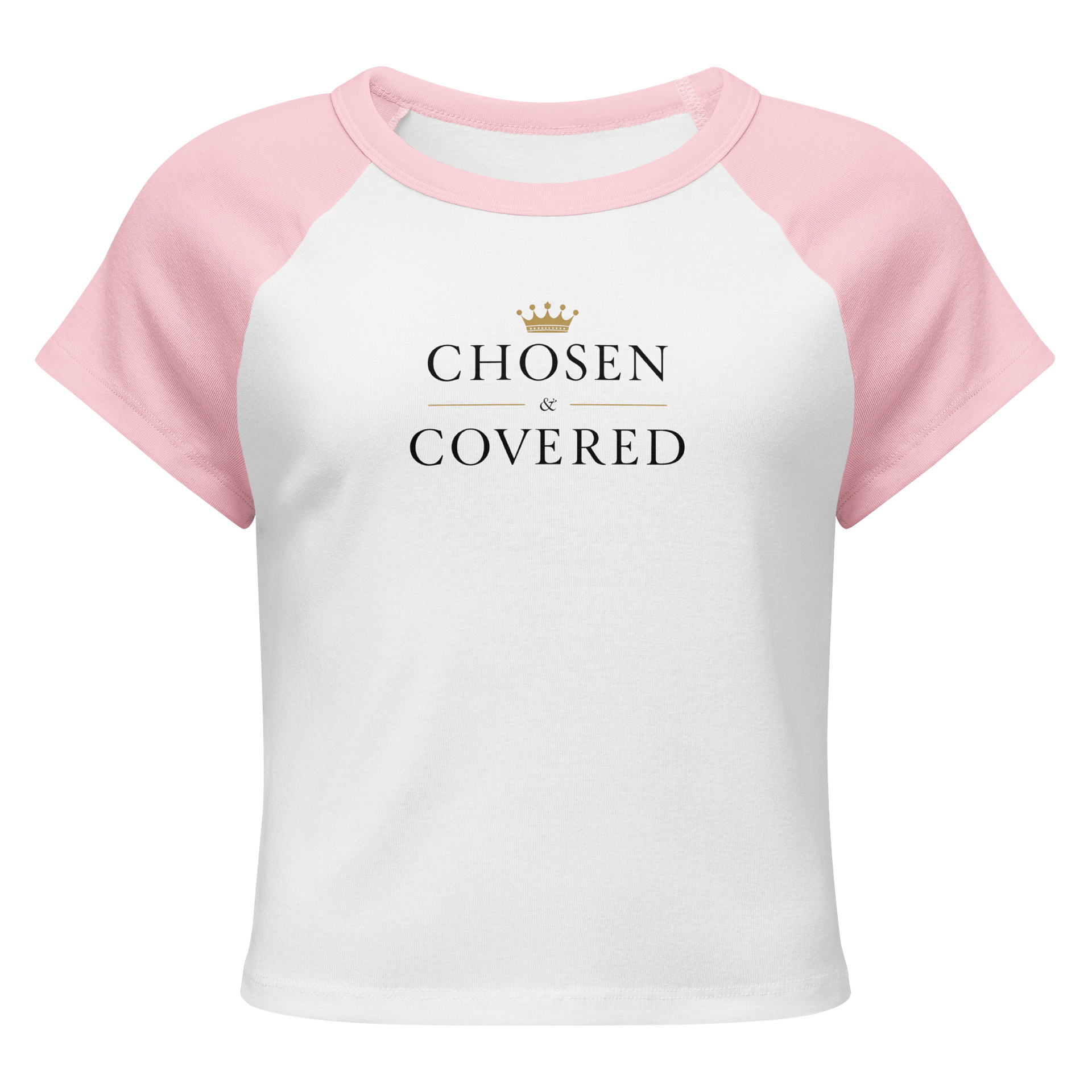 Crowned Elegance Raglan Baby Tee product image (1)