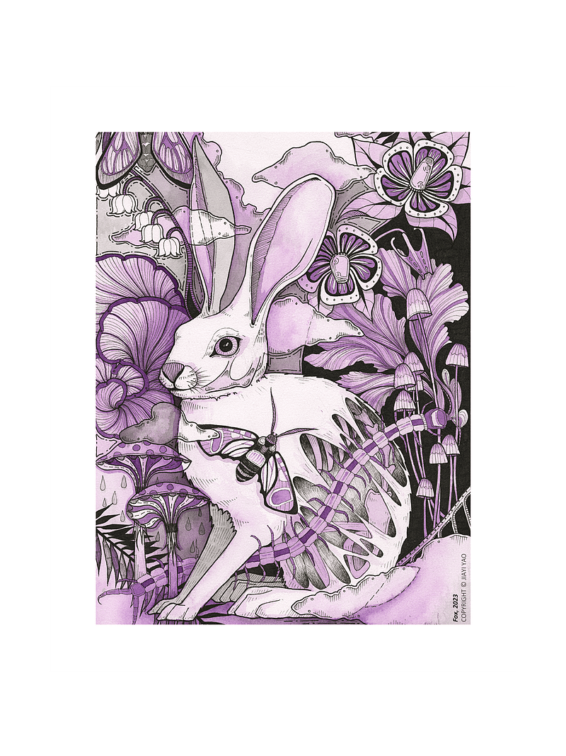Wild Rabbit - Original Art Print