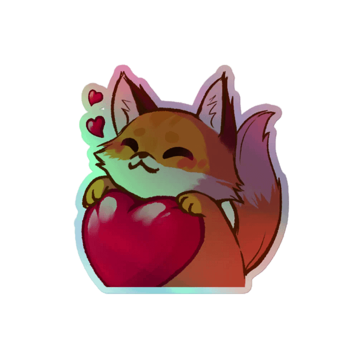 Benjamin Heart Holographic Sticker product image (1)