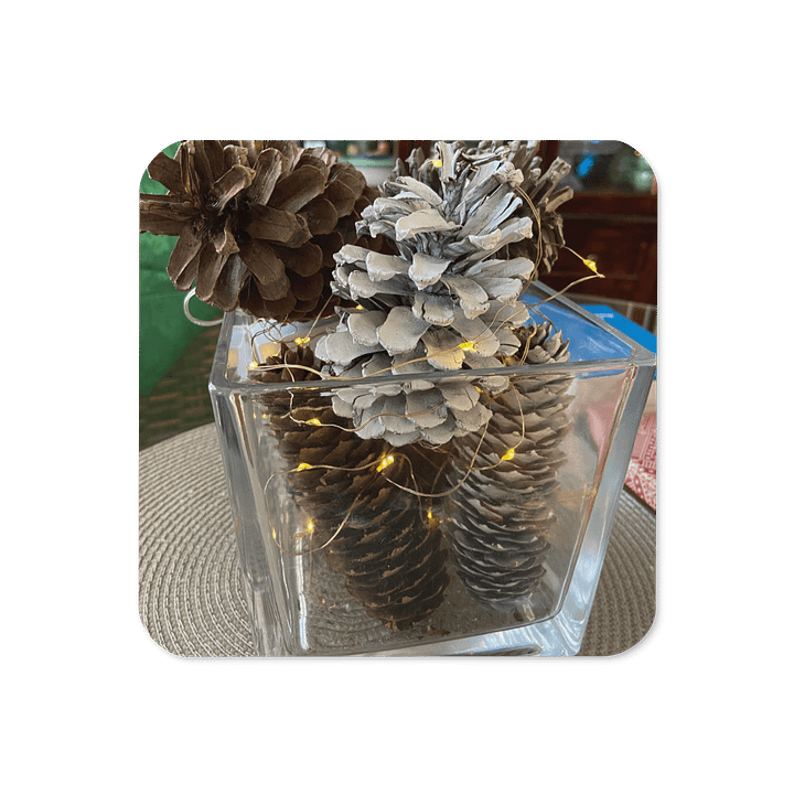 Frosted Pine Cone Glass Light Decor product image (1)