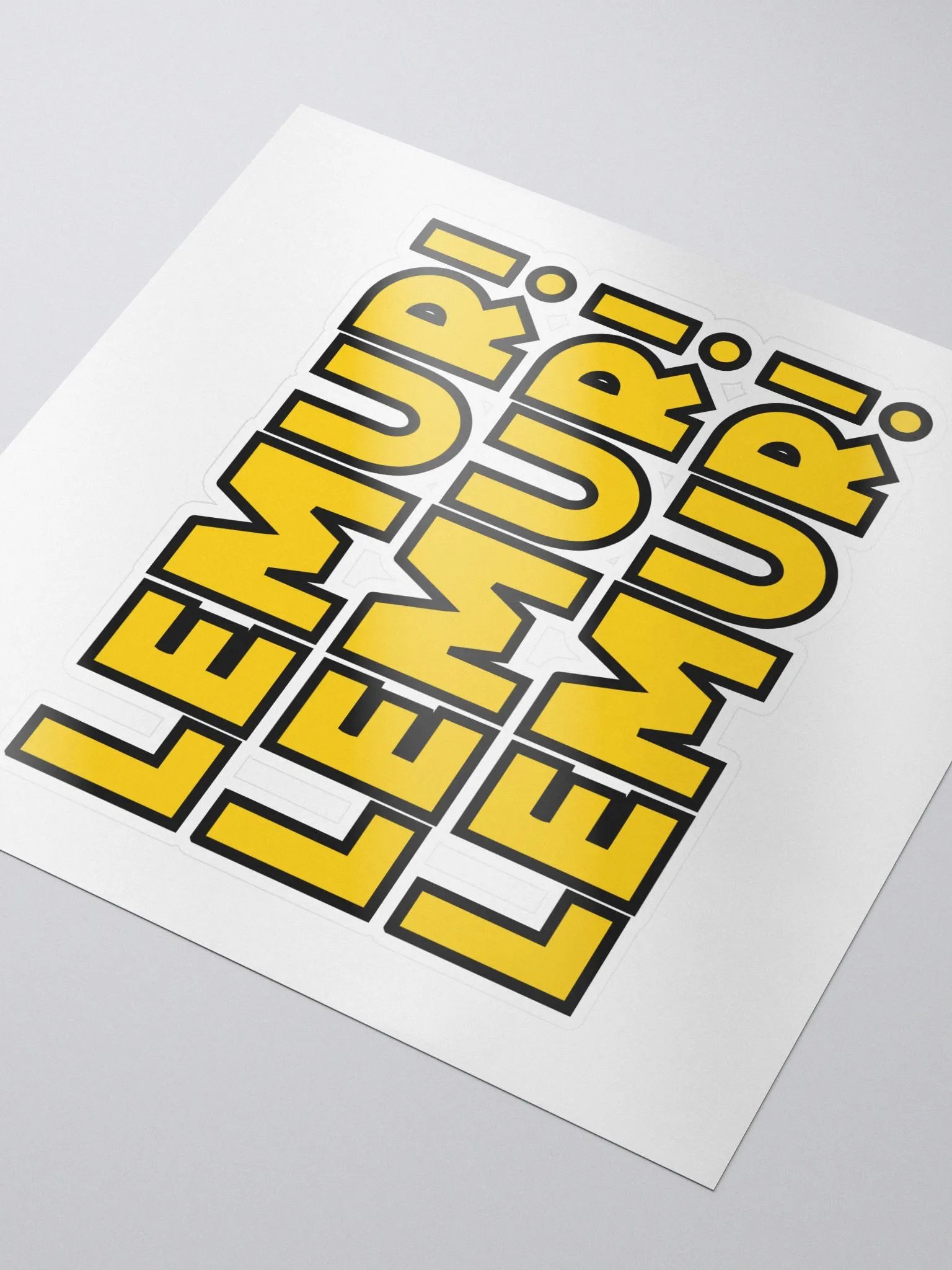 Lemur Lemur Lemur Kiss Cut Sticker product image (3)