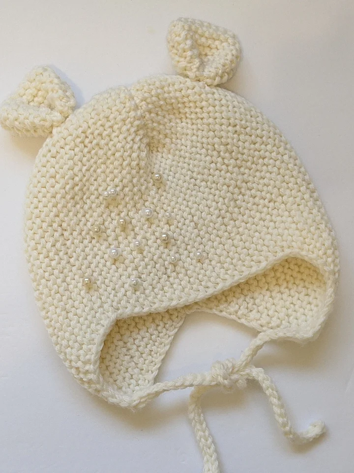 Teddy Bear Baby Knit Hat Pattern product image (2)