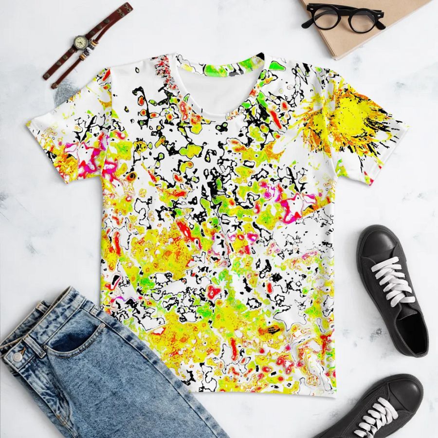 Abstract Vibrant Daisy Flower Women's T Shirt product image (12)