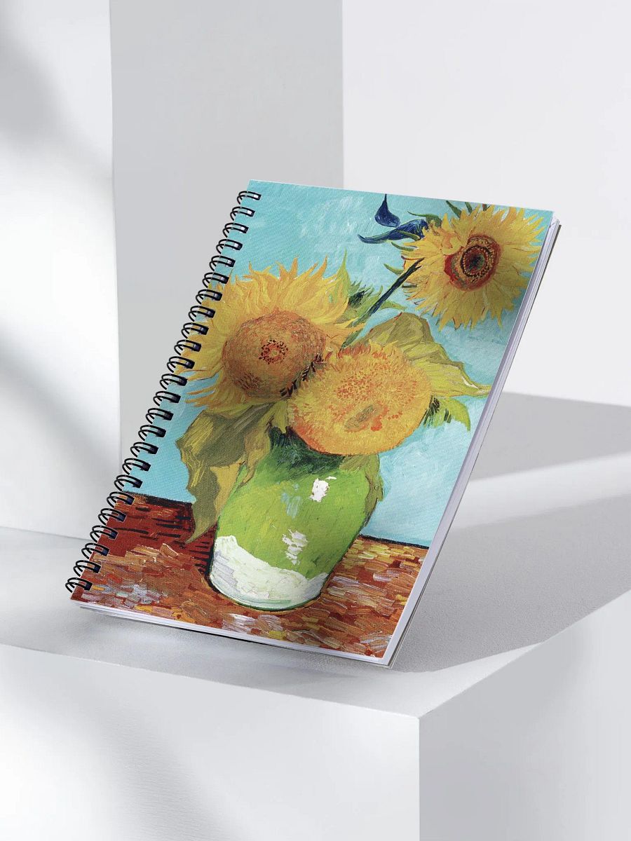 Vase With Sunflowers: Vincent Van Gogh Spiral Notebook product image (3)