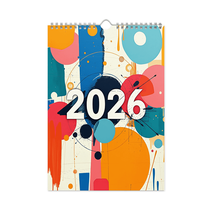 Color in Motion – Abstract Art Wall Calendar 2026 product image (1)