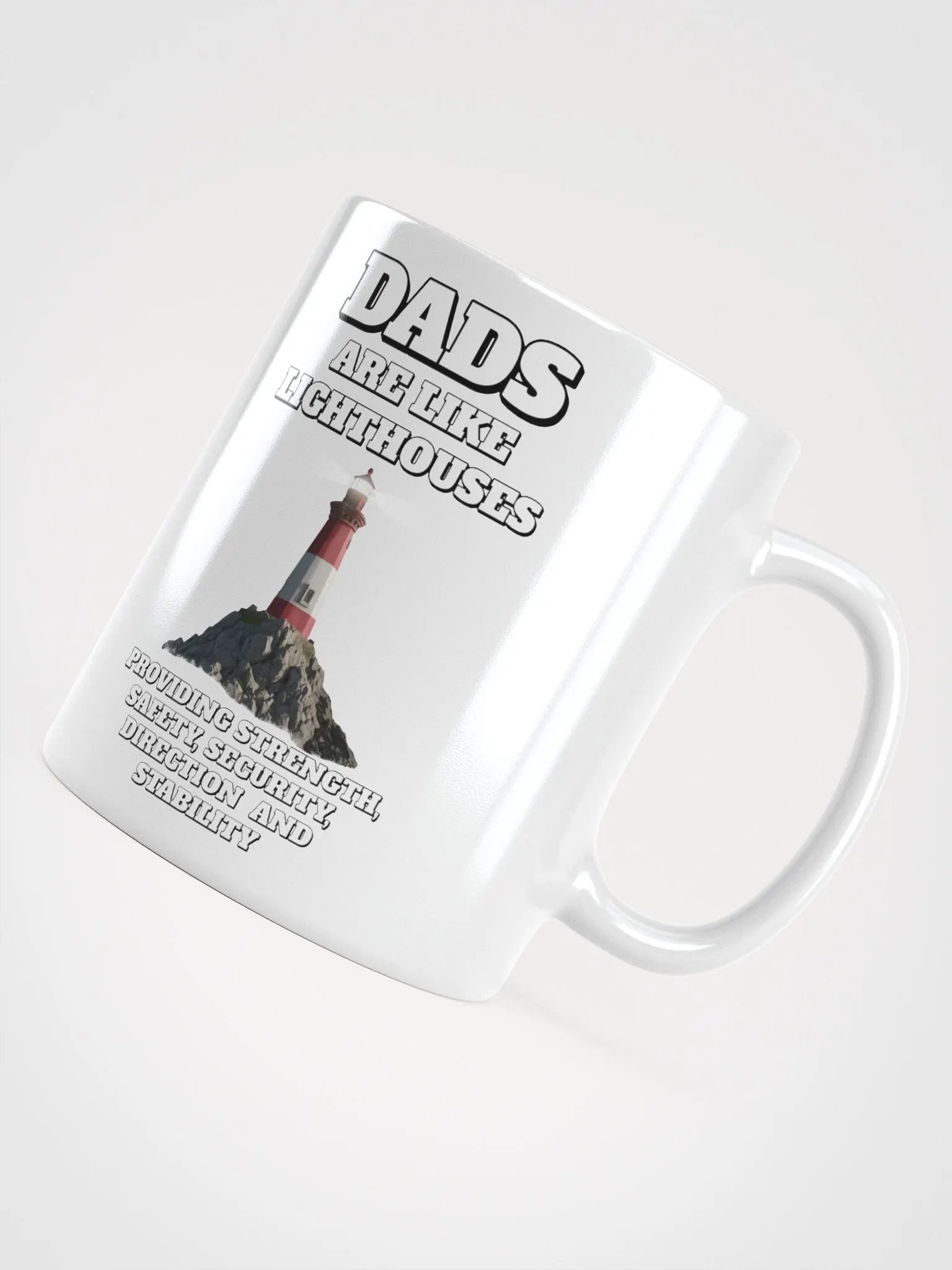 Dads Are Like Lighthouses Inspirational White Mug product image (10)