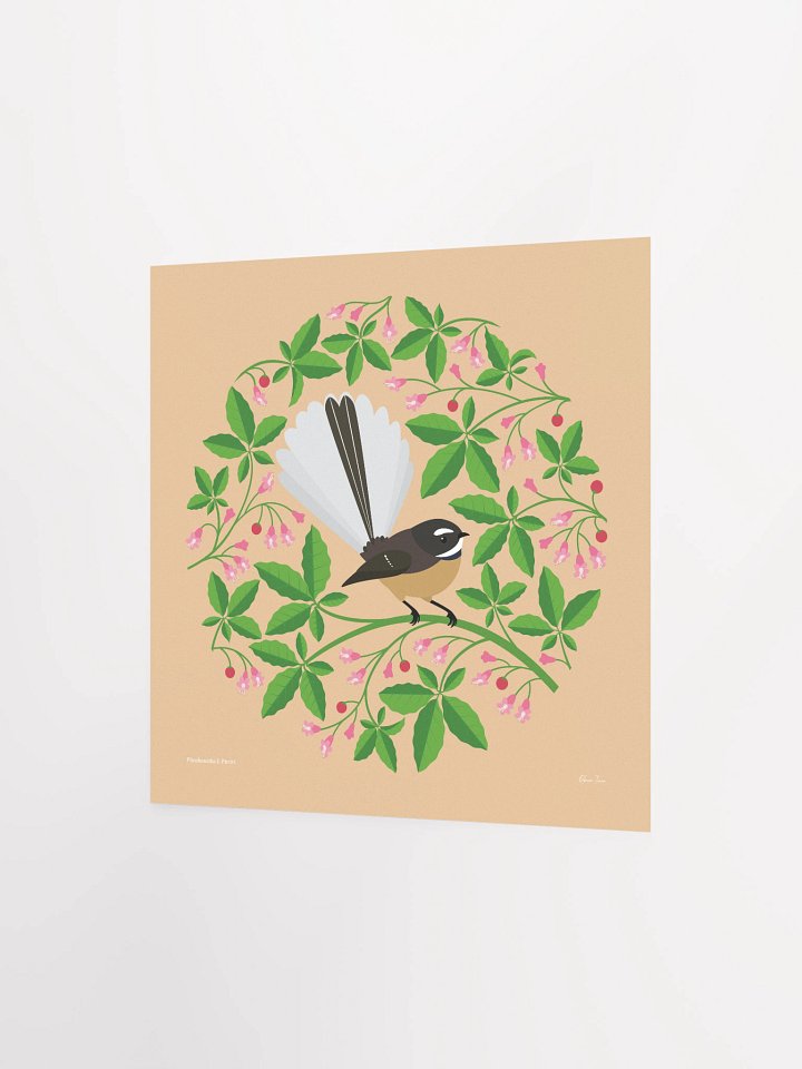 Fantail in Pūriri Unframed Wall Art product image (6)